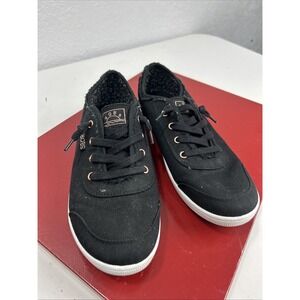 Skechers Bobs Cute Black Womens Slip On Memory Foam Comfort Shoes Size 8‎